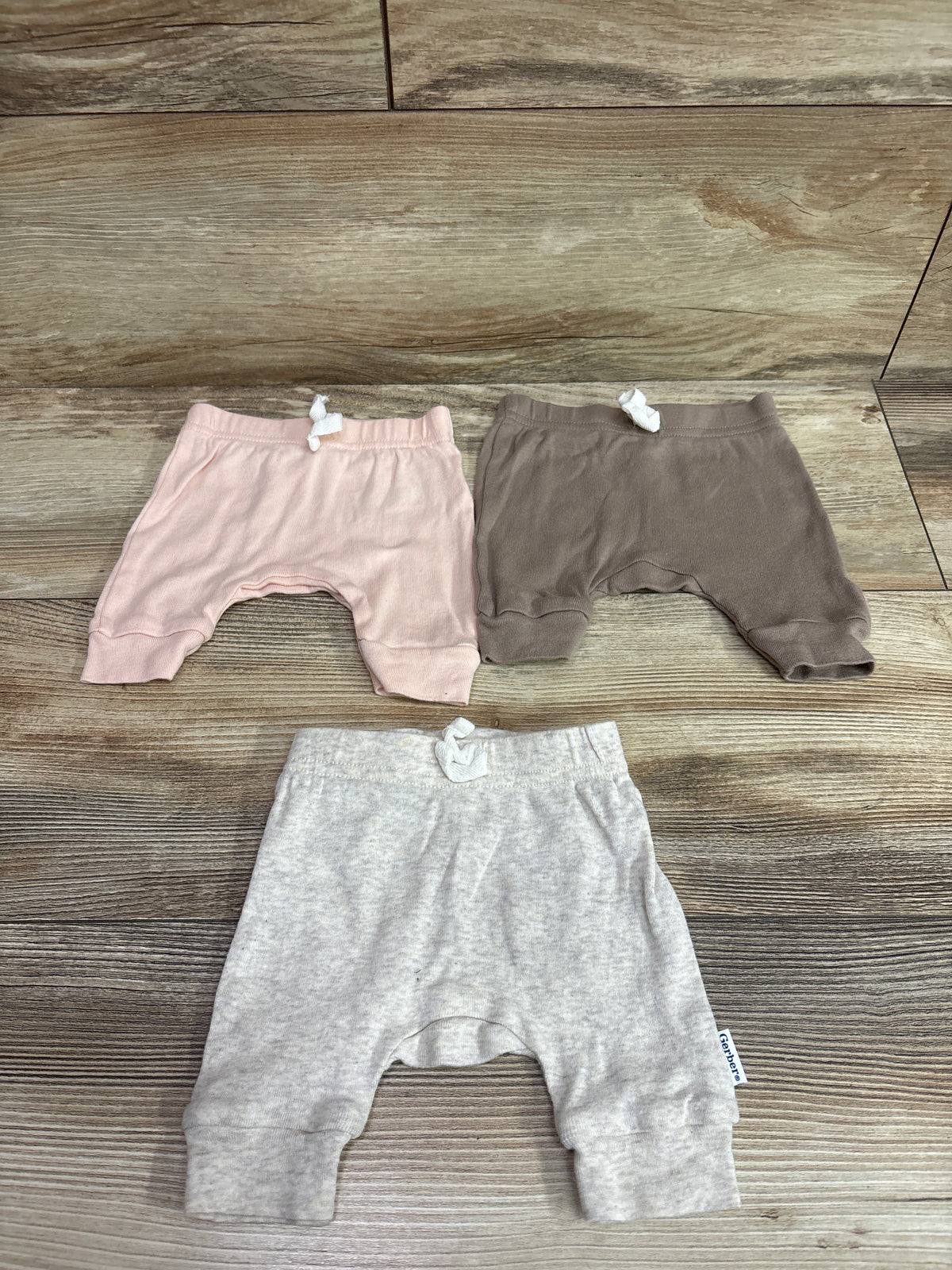 Gerber 3pk Pants Tan sz Newborn