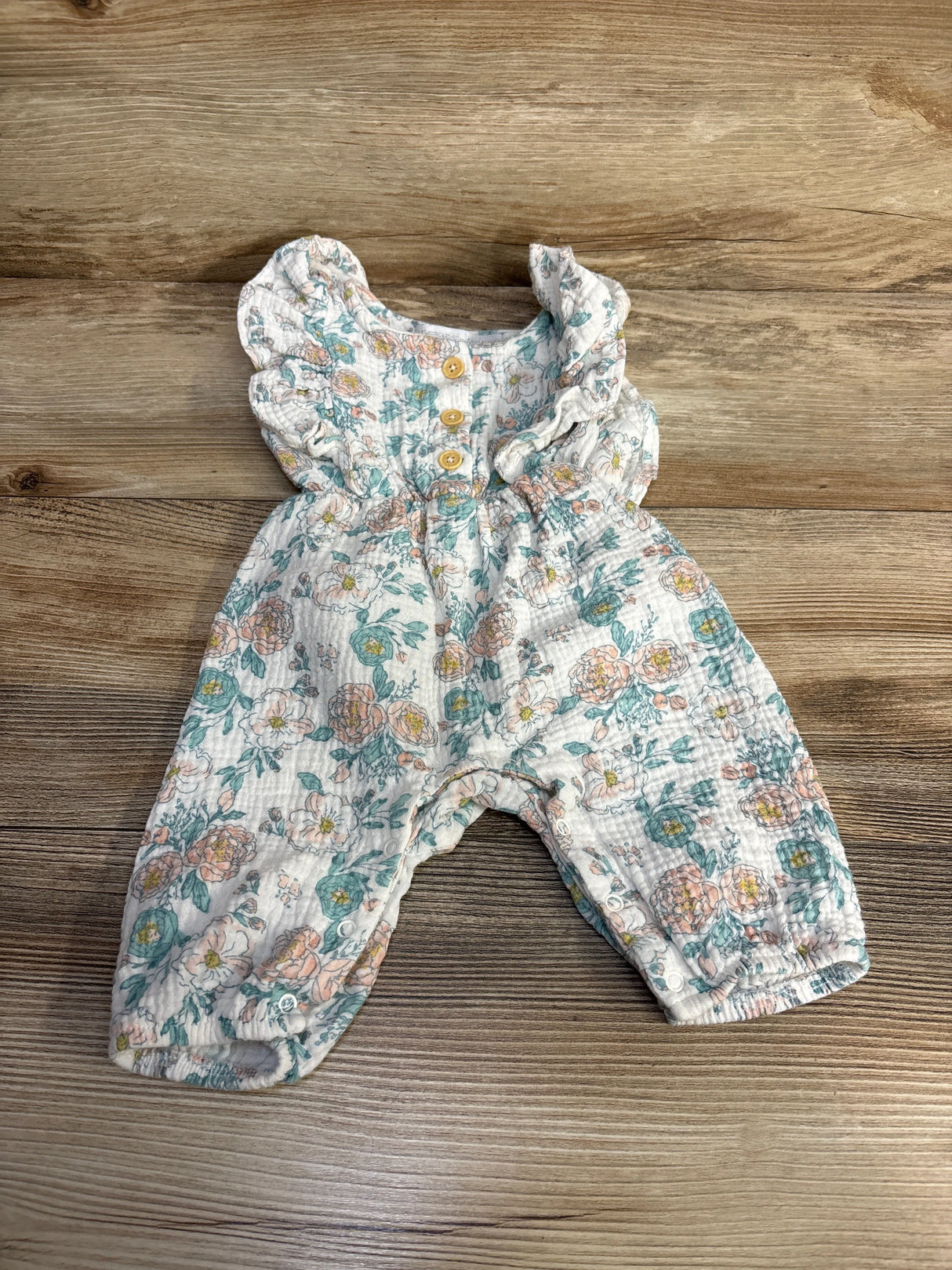 Catherine Malandrino Floral Romper White sz 3-6m