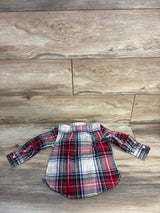 NEW Baby Gap Plaid Button-Down Shirt Red sz 18-24m