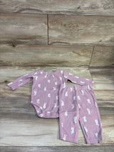 Carter's 2pc Ribbed Bodysuit & Pants Set Purple sz 9m