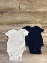 Old Navy 2pk Ribbed Bodysuits Navy/Ivory sz 6-12m