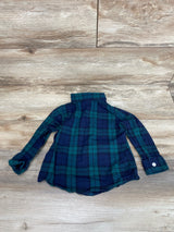 Old Navy Plaid Button-Up Shirt Green sz 2T