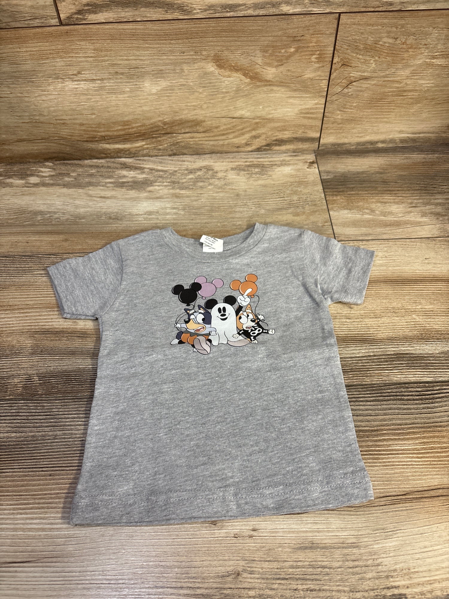 Creations of Grace Bluey Halloween Shirt Grey sz 12-18m