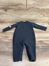 Carter's Henley Sweater Knit Ribbed Coverall Navy sz 6m