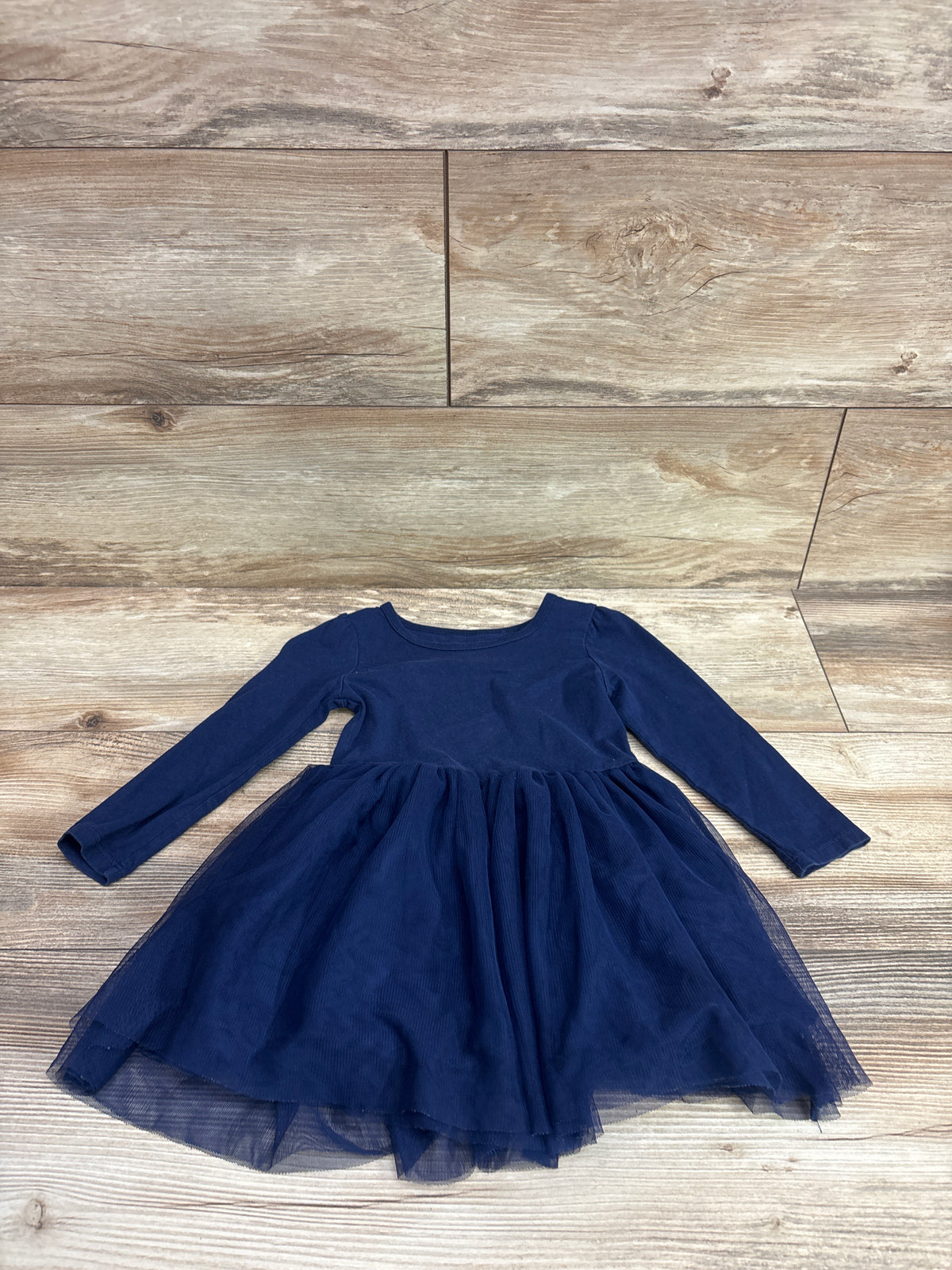 Carter's Long Sleeve Tulle Dress Navy sz 2T