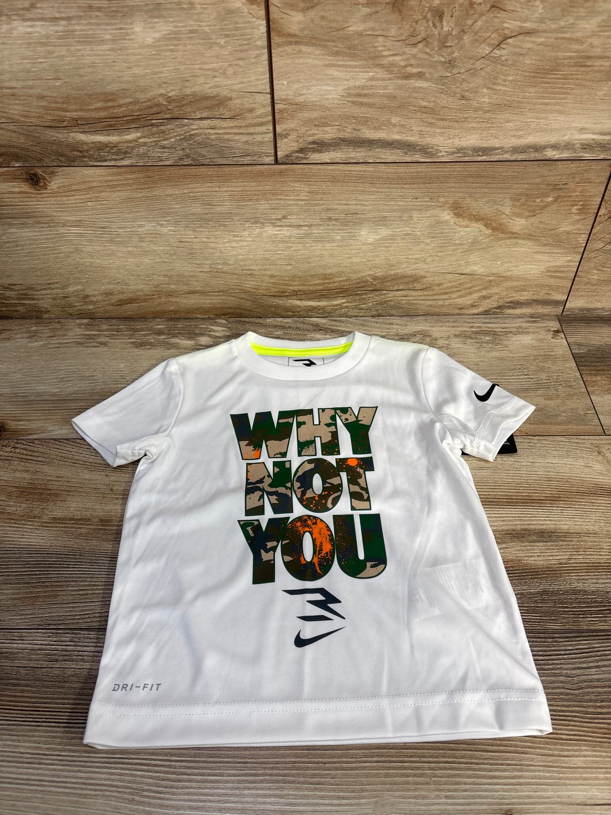 NEW Nike x 3BRAND Why Not You Dri-Fit Shirt White sz 3T