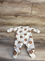 Child Of Mine Football Blanket Sleeper Ivory sz 0-3m