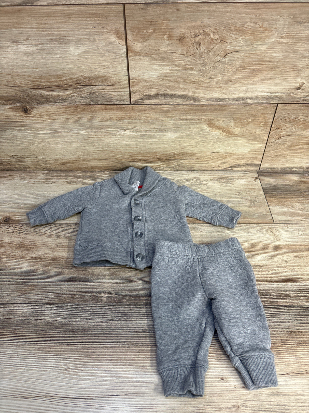 Carter's 2pc Quilted Button Jacket & Pants Set Grey sz 3m
