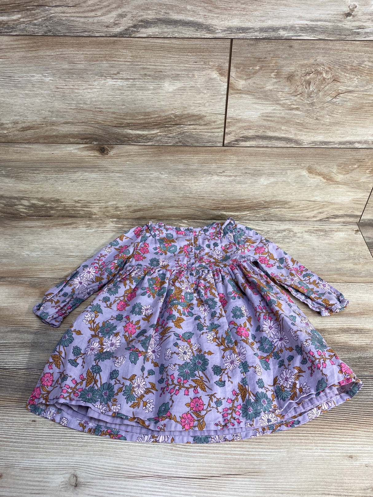 Oshkosh Ruffle Trim Floral Dress Purple sz 18m