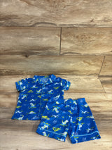 Dreamwear 2pc Coat-Style Pajama Set Blue sz 3T