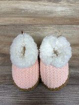 Bearpaw Knit Sherpa Booties Pink sz 1/2c