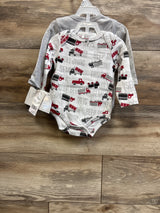 NEW Quiltex 2pk Bodysuit Set Grey sz 3-6m
