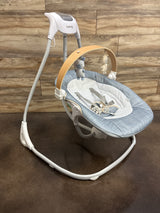 Ingenuity SimpleComfort Compact Swing with Wood Toy Bar - Chambray*