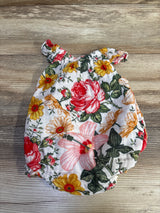 Floral Bubble Romper White sz 3m
