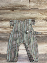 Penelope Mack Metallic Sleeveless Coverall Olive sz 12m