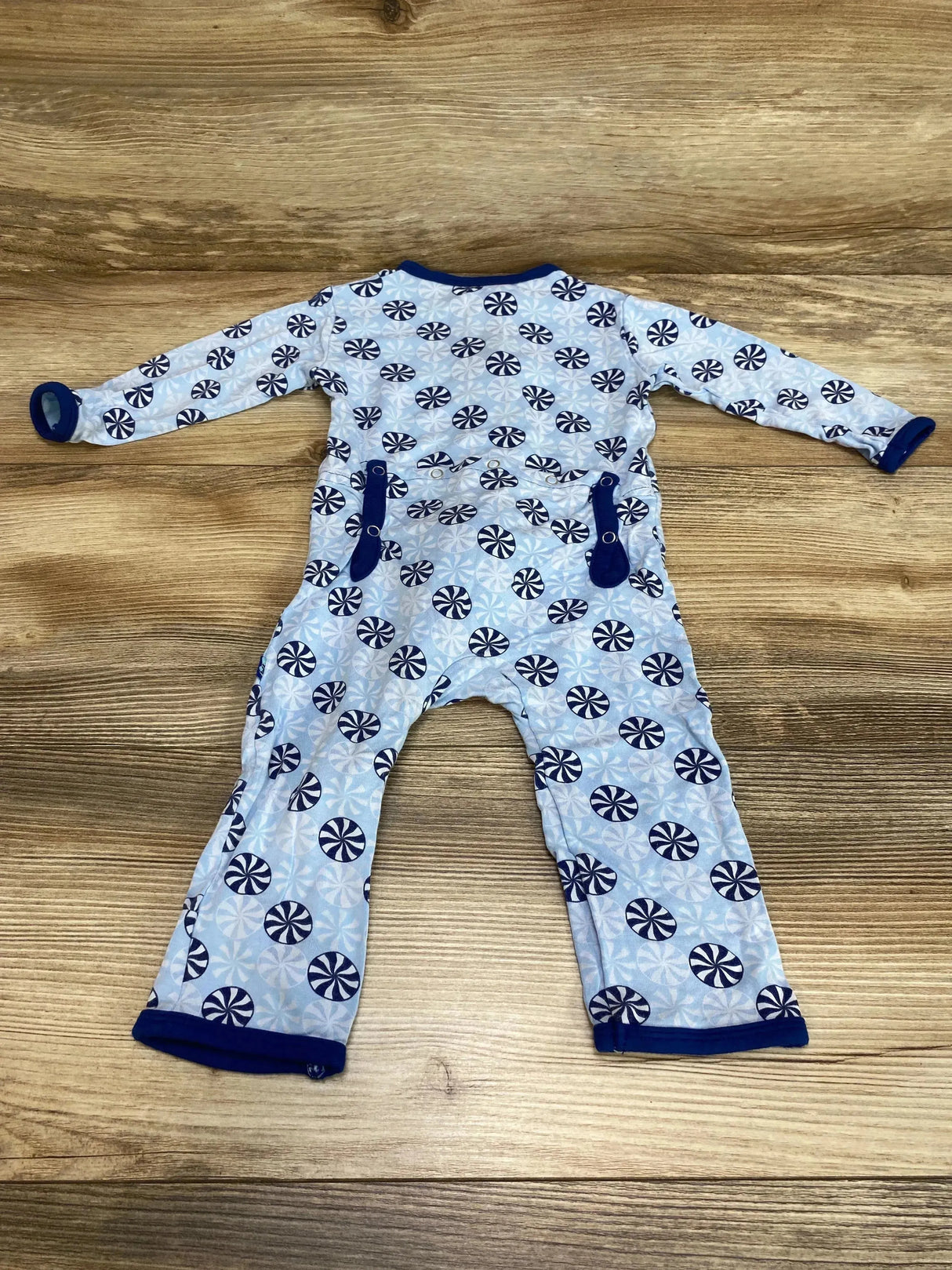 Kickee Pants Zippered Coverall in Pond Candy Blue sz 3-6m