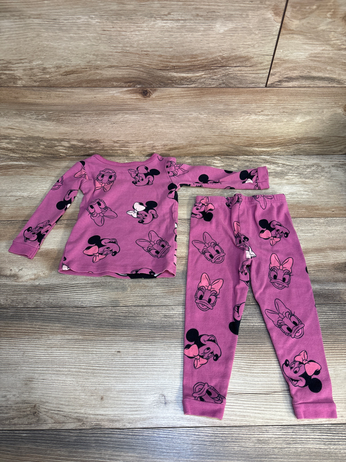 Disney Junior 2pc Minnie Mouse Pajama Set Pink sz 2T