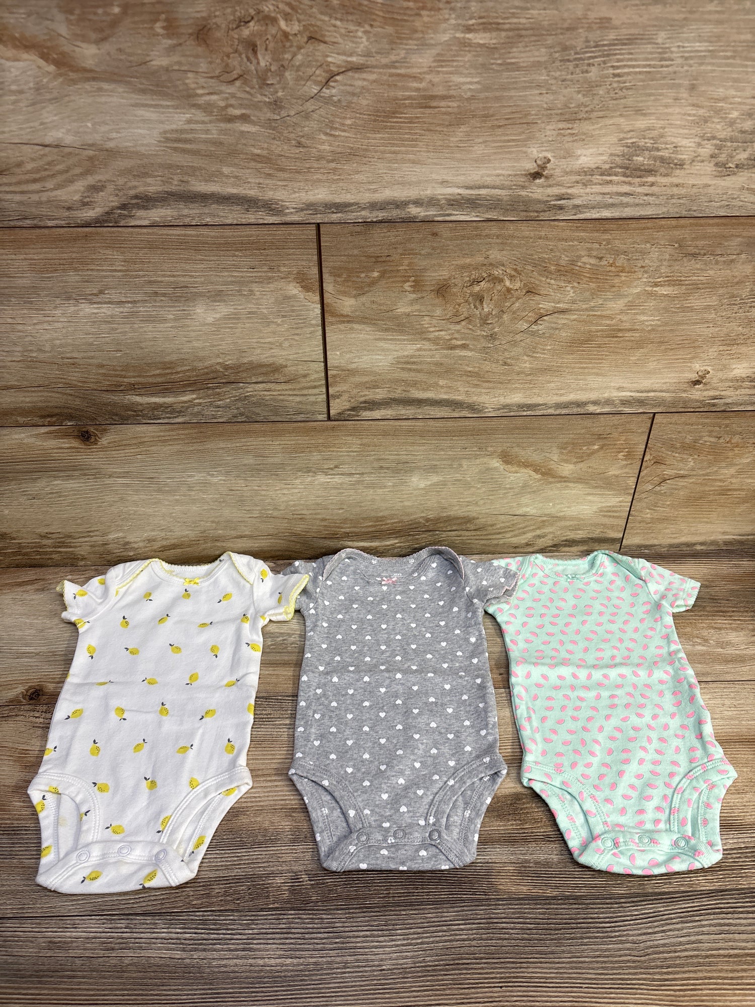 Simple Joys 3pk Bodysuit Set White sz 0-3m