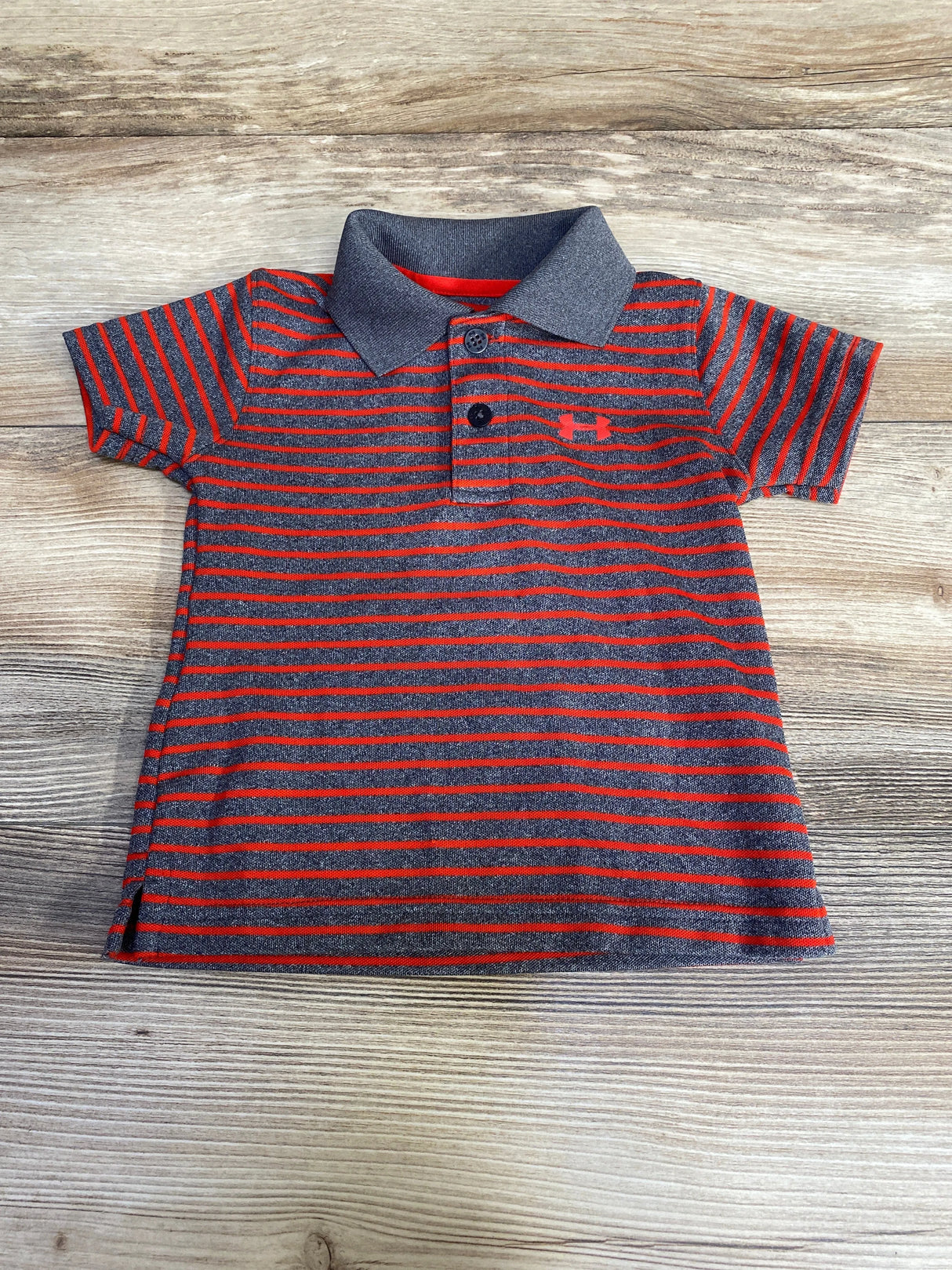 Under Armour Striped Polo Shirt Grey sz 12m