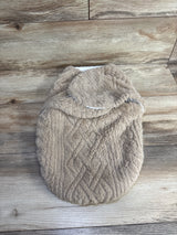 Faux Fur Sherpa Lined Swaddle Wrap Brown sz 0-3