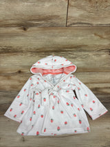 Just One You Strawberry Bath Robe White sz 0-9m