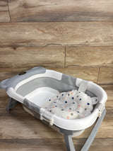 TPN Collapsible Baby Bathtub w/ Thermometer - Grey