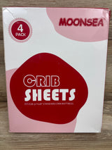 NEW Moonsea 4pk Crib Sheets 52''x28''