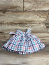 NEW Just One You 2pc Plaid Dress & Bloomers White sz Newborn