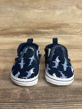 Vans Slip-On V Shark Print Shoes Navy sz 2c