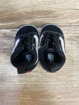 Vans Old Skool 'Black White' Crib Shoes sz 2c
