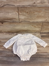 Baby Gap Eyelet Collar Bubble Romper Ivory sz 6-12m