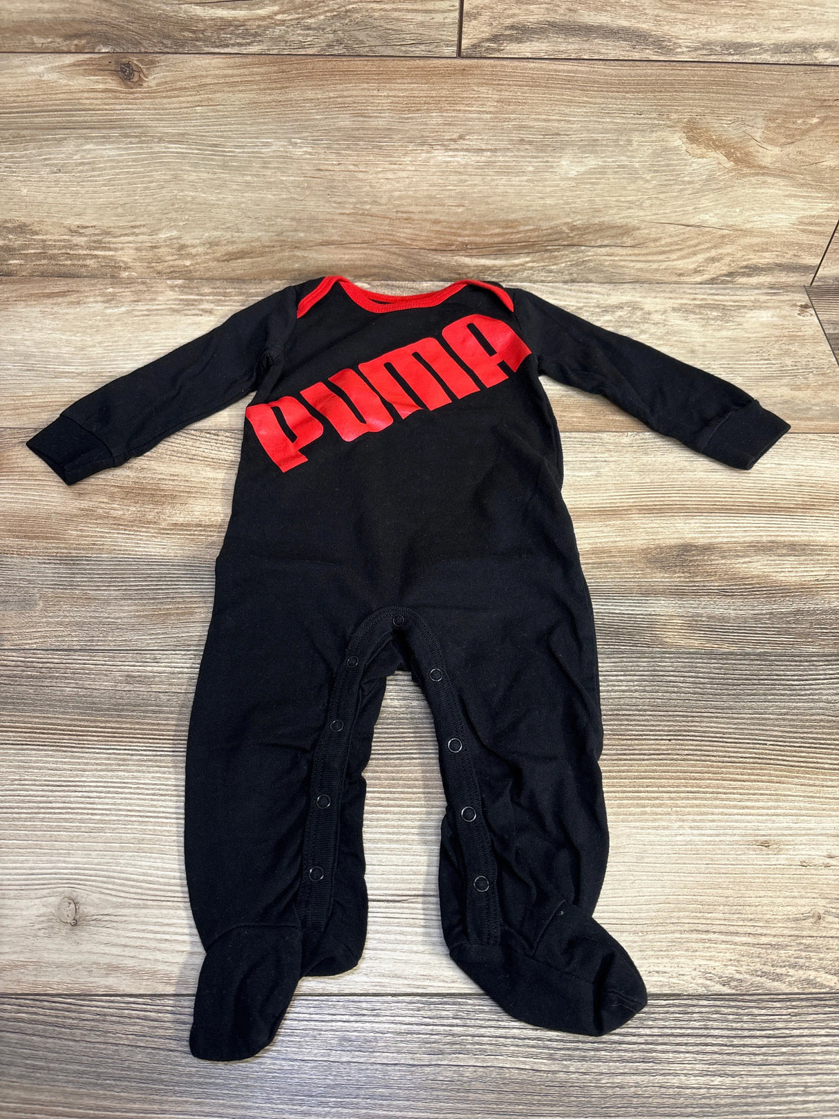 Puma Footed Coverall Black sz 6-9m - Me n Mommy To Be