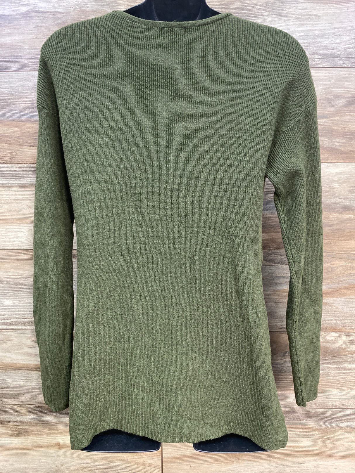 Isabel Maternity Rib Knit Long Sleeve Shirt Green sz Small