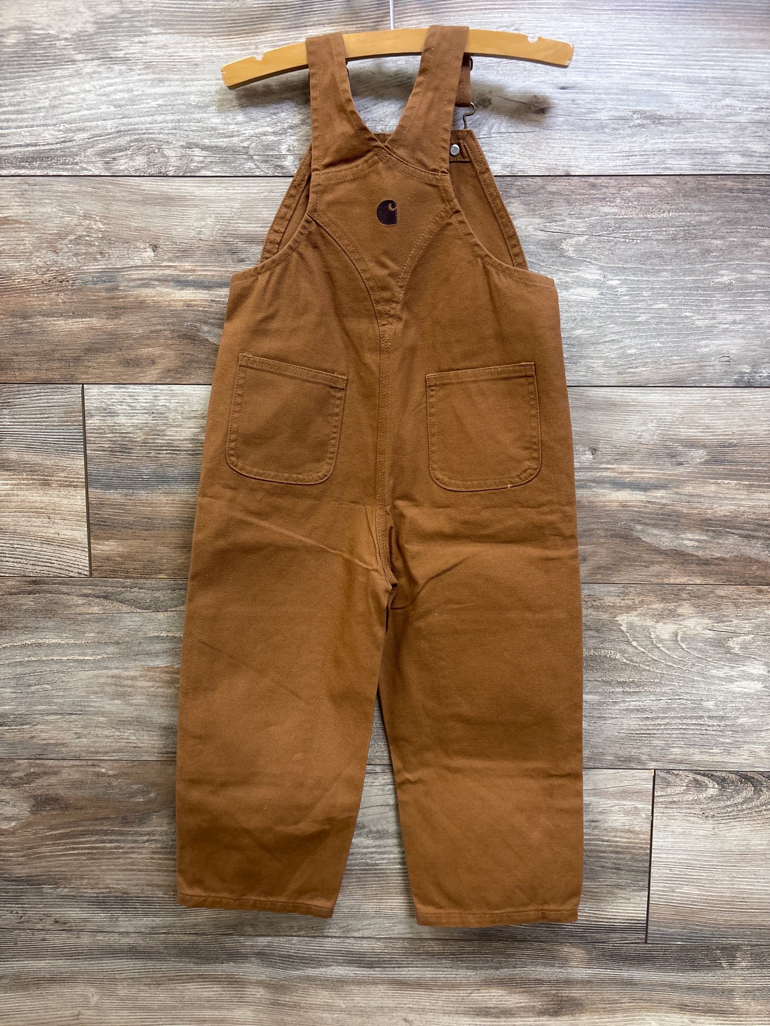 Carhartt Canvas Bib Overalls Brown sz 3T