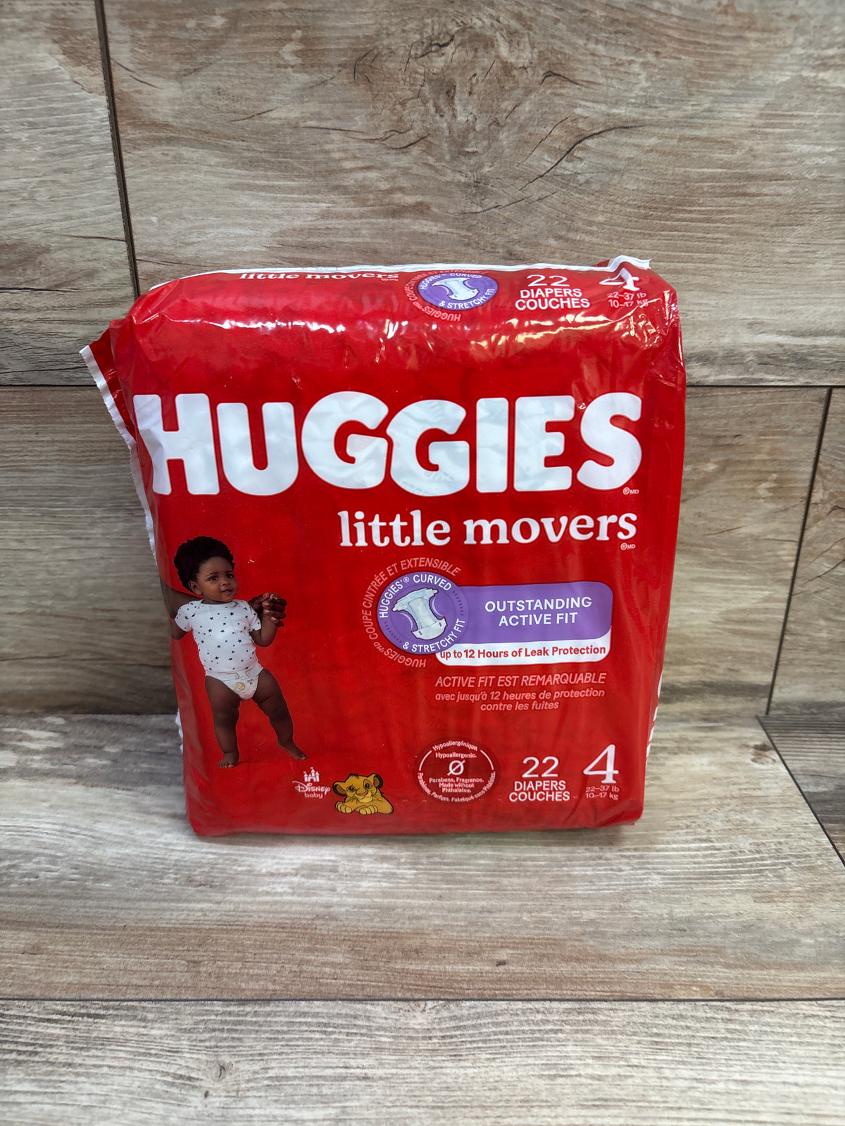 NEW Huggies Little Movers Diapers Size 4, 22ct