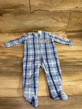 Little & Loved Plush Blanket Sleeper Blue sz 3-6m