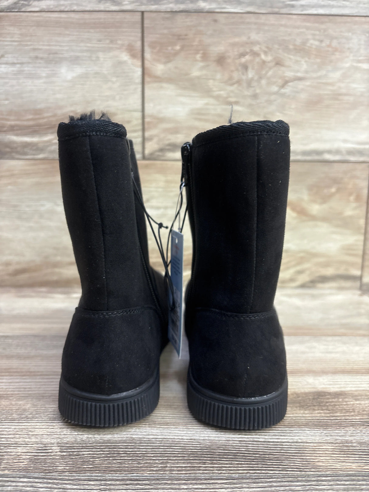 NEW Cat & Jack Holland Shearling Style Boots Black sz 3Y