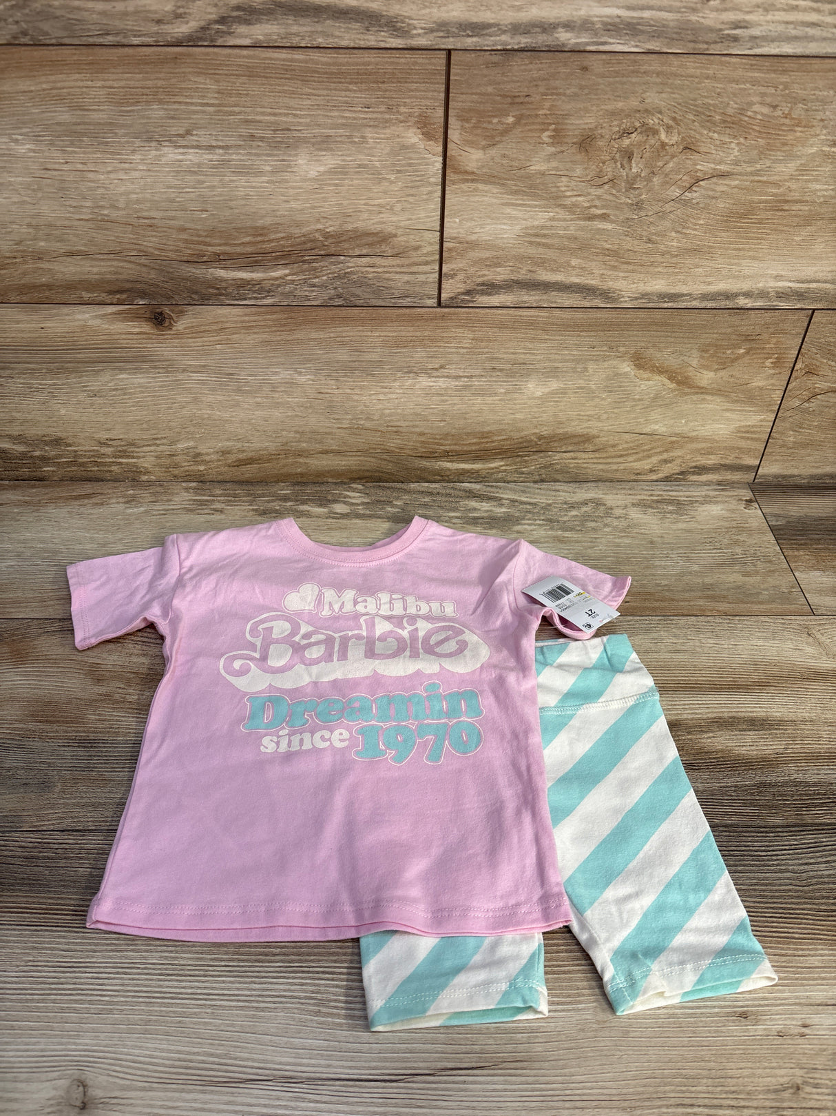 NEW Malibu Barbie 2pc Shirt & Bottoms Pink sz 2T