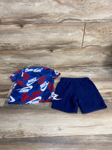 Nike 2pc Logo Shirt & Shorts Blue sz 3T