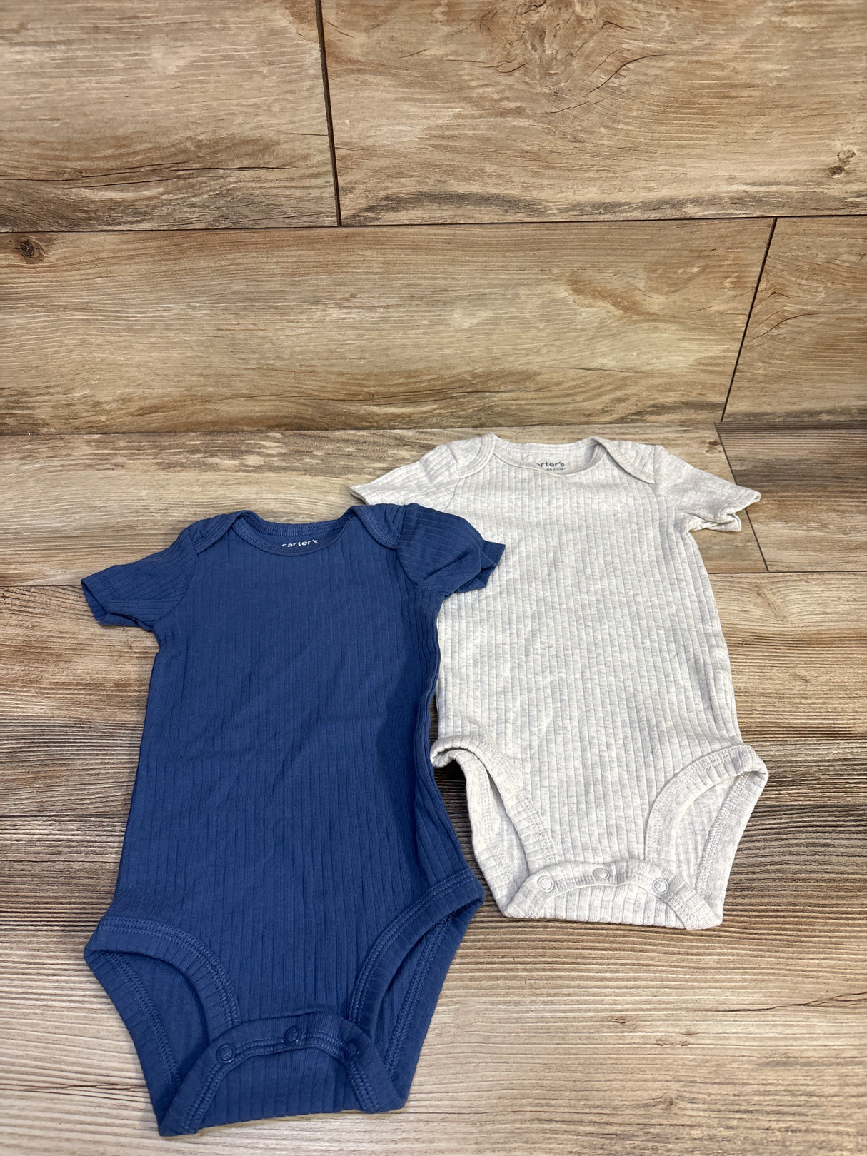 Just One You 2pk Ribbed Bodysuits Grey sz 6m