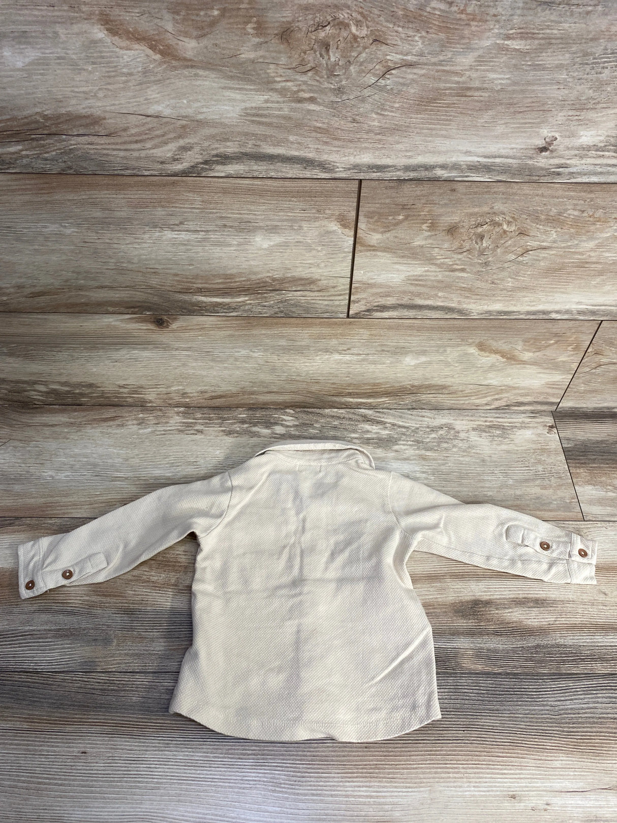 Dirkje Button Up Long Sleeve Shirt Tan sz 18m