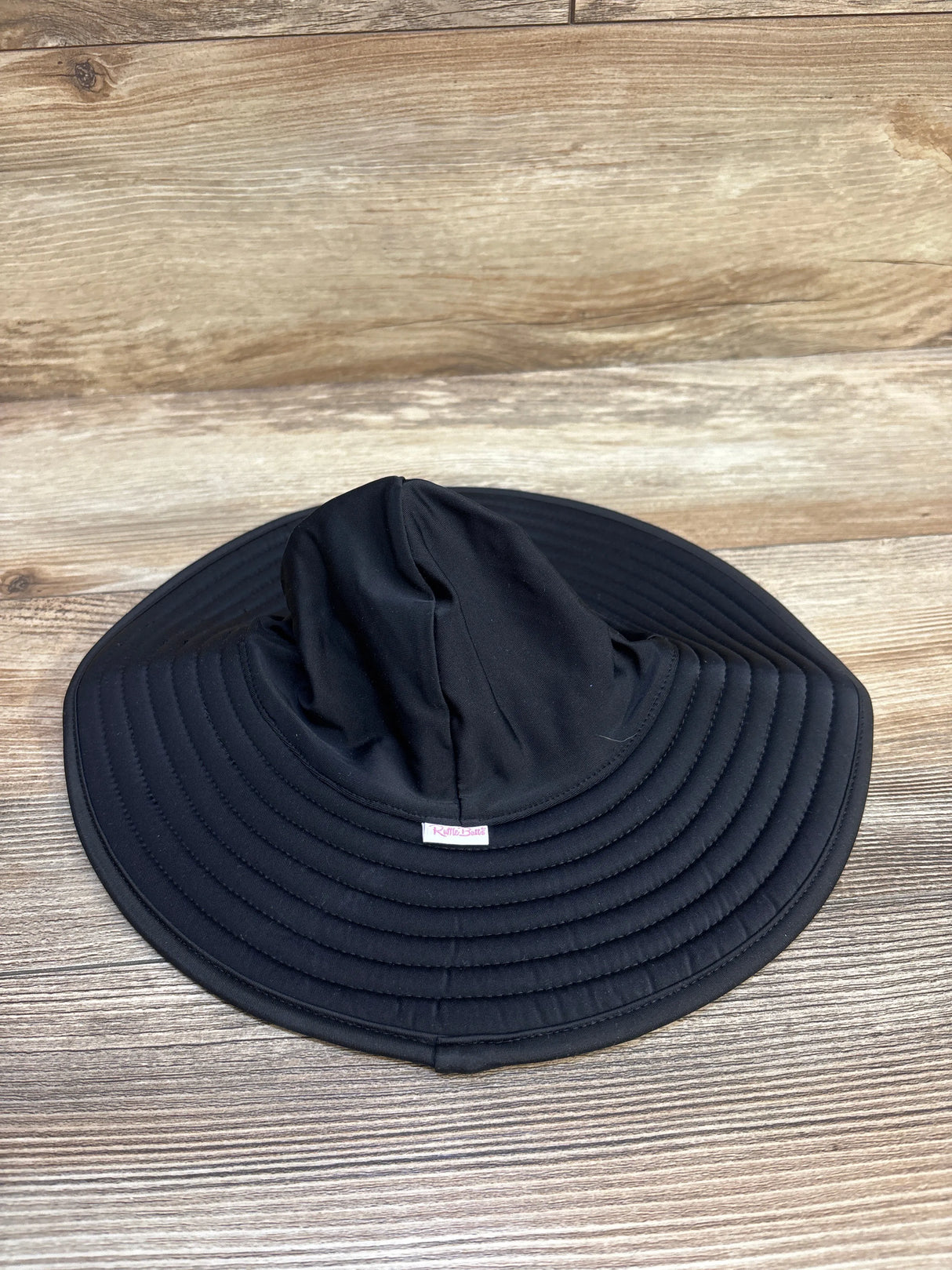 Ruffle Butts Swim Hat Black sz 12m-2T