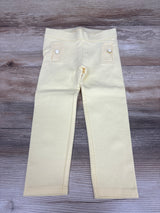 Janie & Jack Button Cuff Ponte Pants Yellow sz 2T