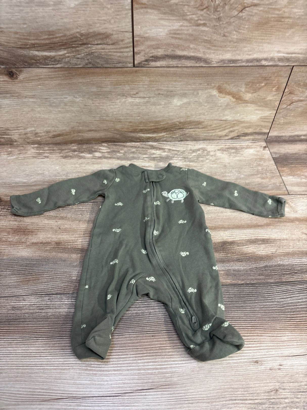 Carter's Turtle Sleeper Olive sz Newborn