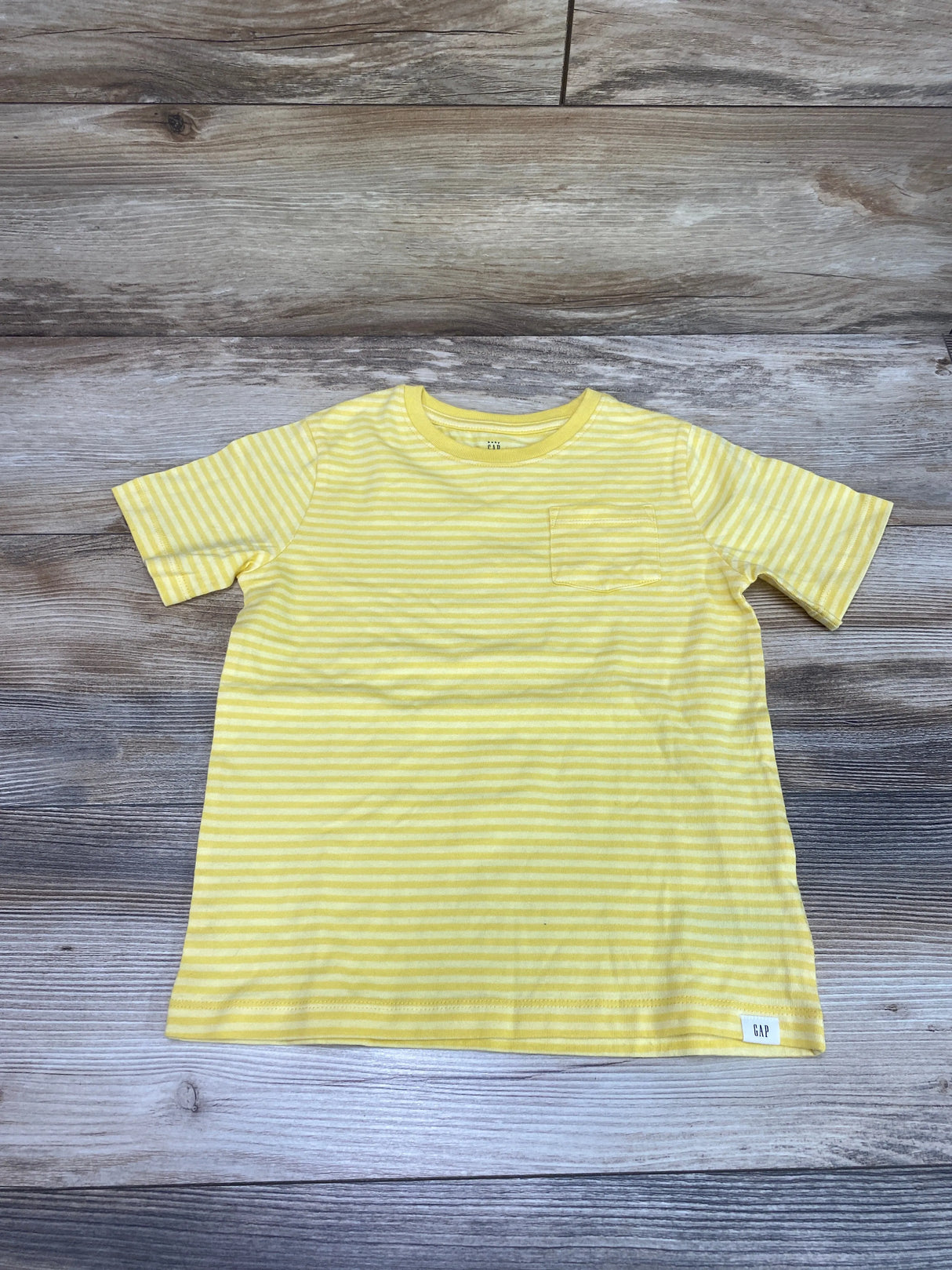 Baby Gap Striped Pocket Shirt Yellow sz 5T