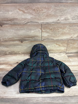 Ralph Lauren Plaid Down Hooded Puffer Jacket Green sz 3T