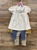 NEW Tommy Bahama 4pc Floral Shirt & Bottoms Set White sz 2T