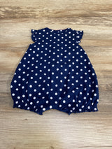 Simple Joys Polka Dot Shortie Romper Navy sz 0-3m