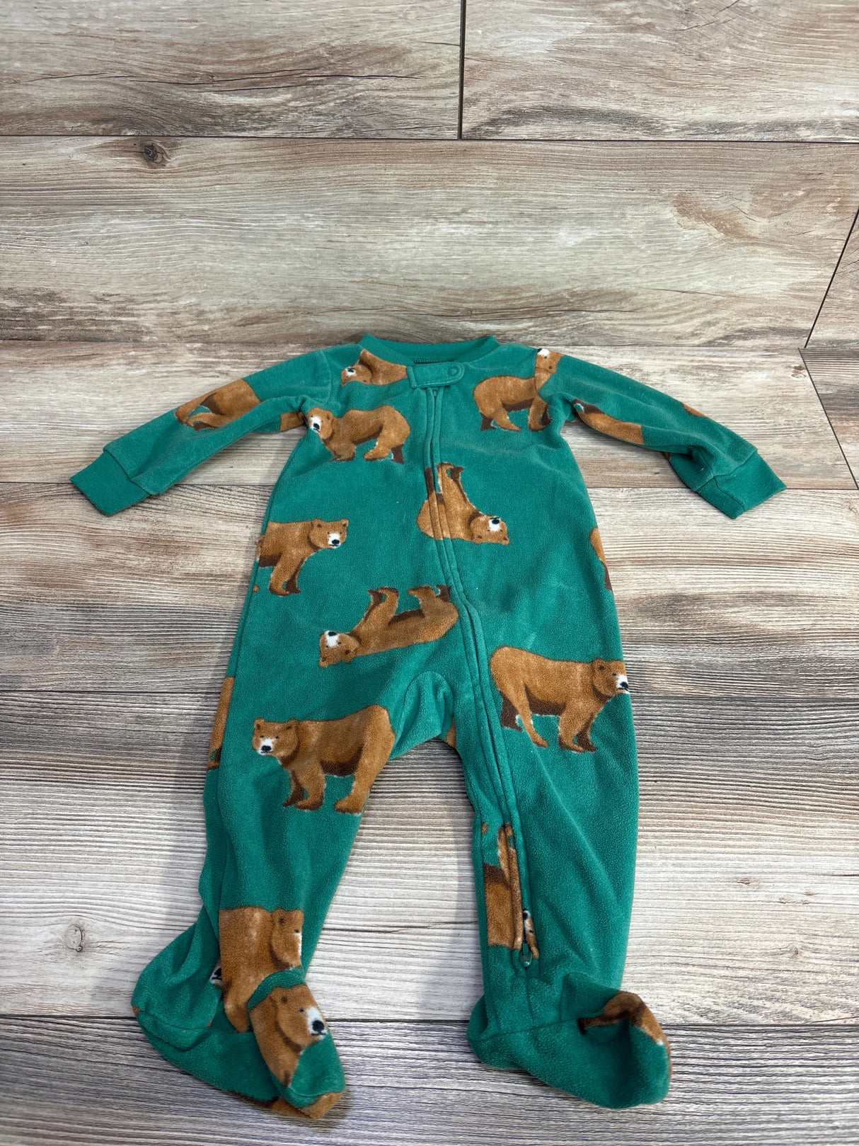 Carter's Dear Print Blanket Sleeper Green sz 9m