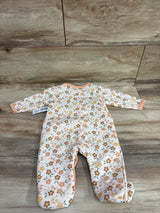NEW Baby Views Quilted Footed Floral Coverall Beige sz 3-6m